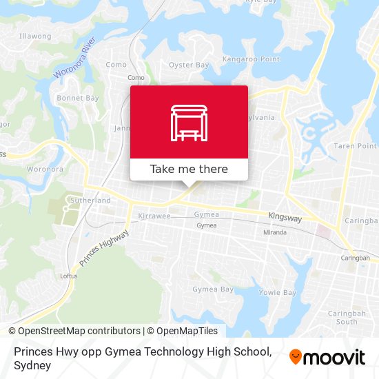 Mapa Princes Hwy opp Gymea Technology High School