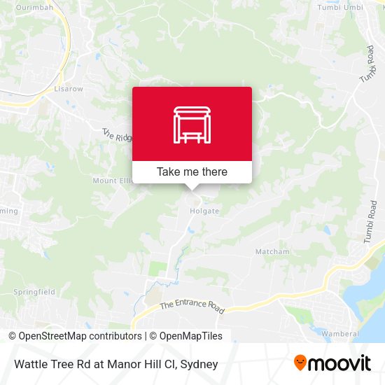 Wattle Tree Rd at Manor Hill Cl map
