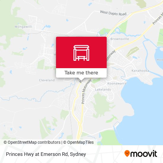 Princes Hwy at Emerson Rd map