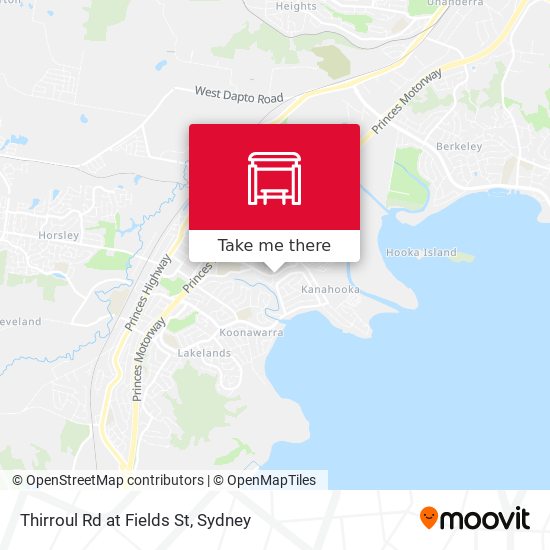 Thirroul Rd at Fields St map
