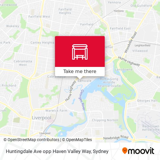 Huntingdale Ave opp Haven Valley Way map