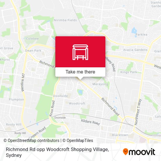 Richmond Rd opp Woodcroft Shopping Village map