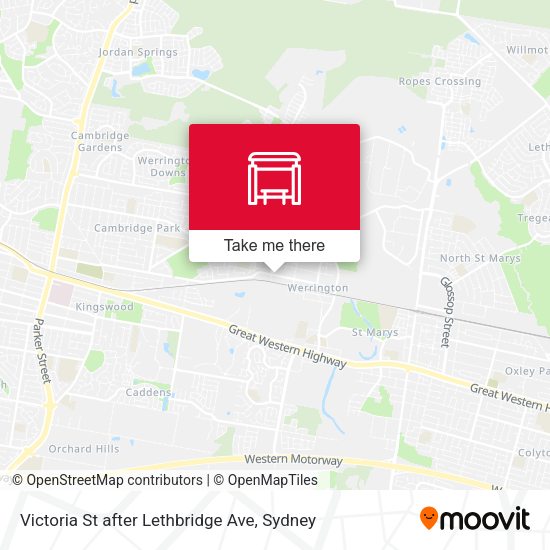 Victoria St after Lethbridge Ave map