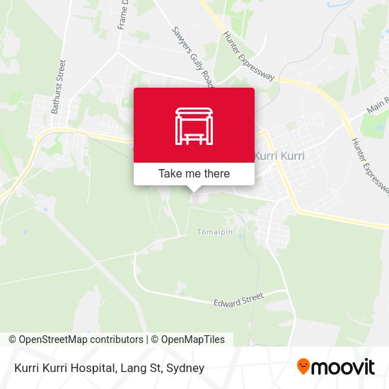 Kurri Kurri Hospital, Lang St map