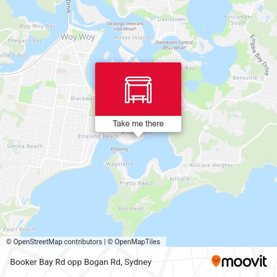 Booker Bay Rd opp Bogan Rd map