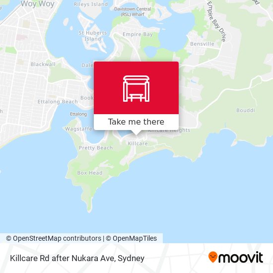 Killcare Rd after Nukara Ave map