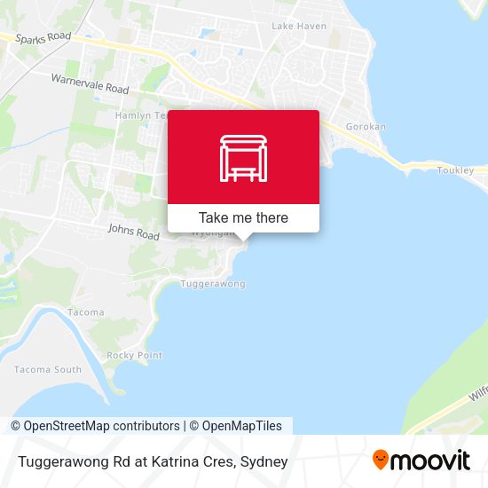 Tuggerawong Rd at Katrina Cres map