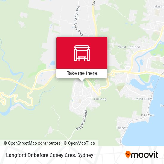 Langford Dr before Casey Cres map