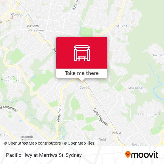 Mapa Pacific Hwy at Merriwa St