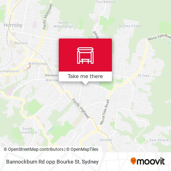 Bannockburn Rd opp Bourke St map
