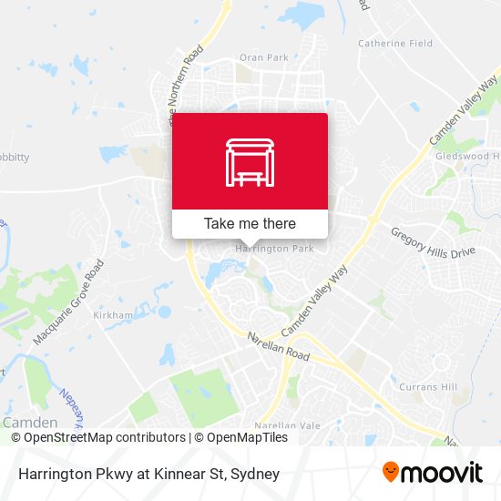 Harrington Pkwy at Kinnear St map