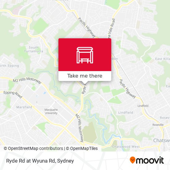 Ryde Rd at Wyuna Rd map