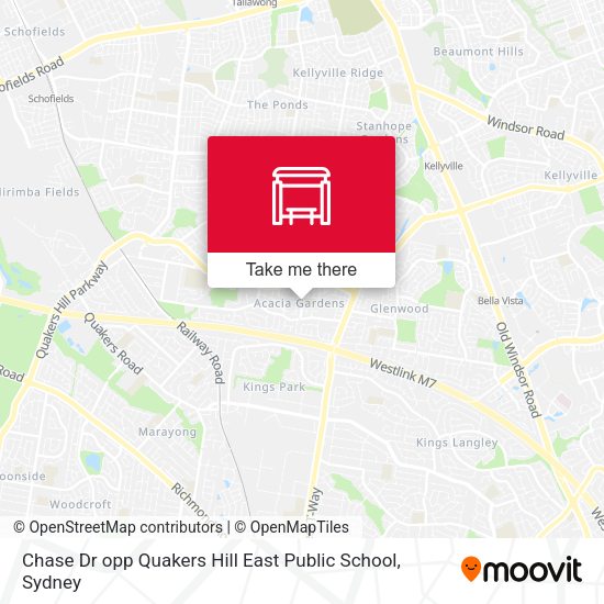 Chase Dr opp Quakers Hill East Public School map