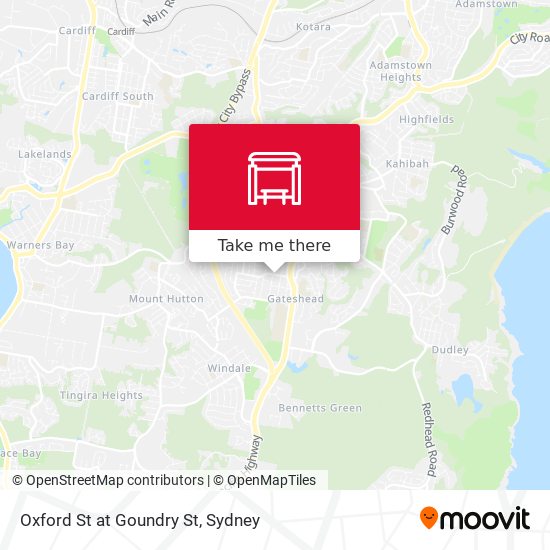 Oxford St at Goundry St map