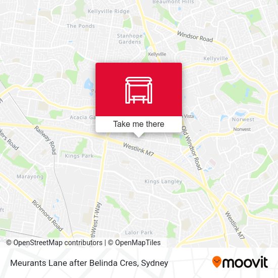 Meurants Lane after Belinda Cres map