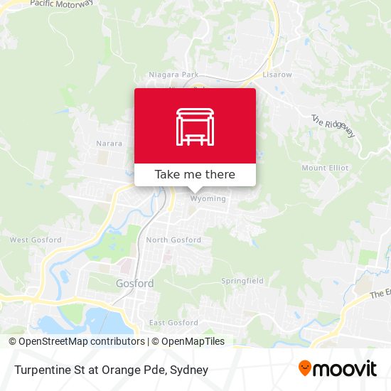 Turpentine St at Orange Pde map