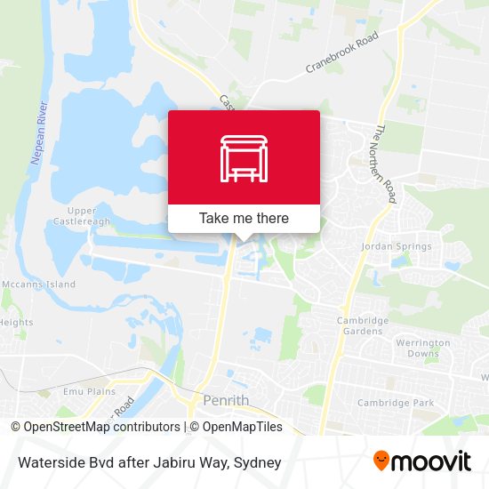 Waterside Bvd after Jabiru Way map
