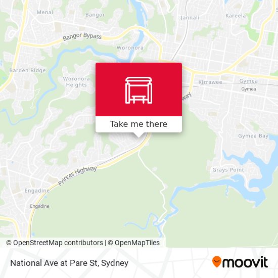 National Ave at Pare St map