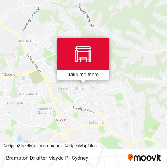 Brampton Dr after Mayda Pl map