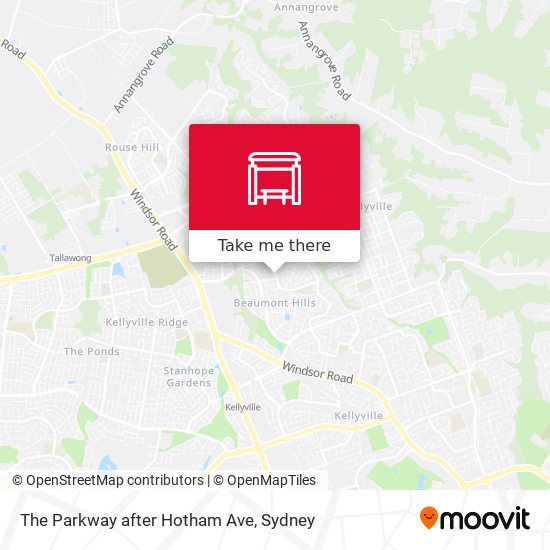 The Parkway after Hotham Ave map