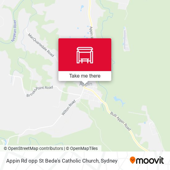 Appin Rd opp St Bede's Catholic Church map