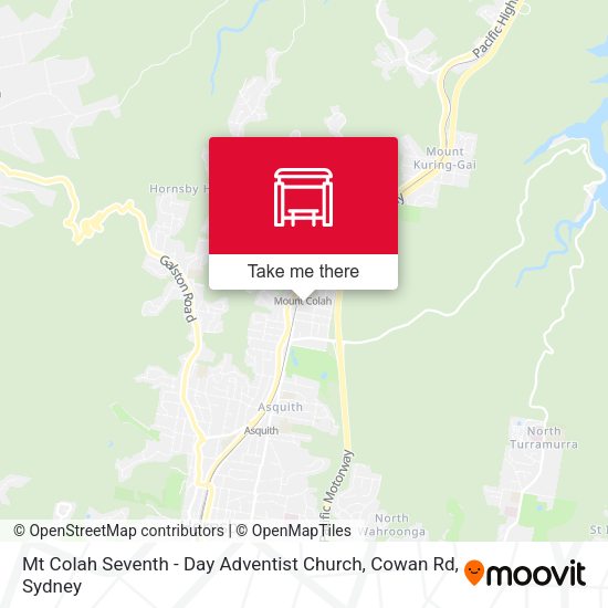 Mt Colah Seventh - Day Adventist Church, Cowan Rd map
