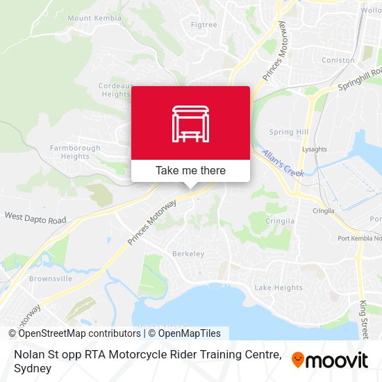 Nolan St opp RTA Motorcycle Rider Training Centre map