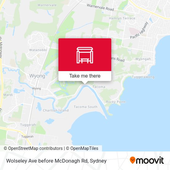 Wolseley Ave before McDonagh Rd map