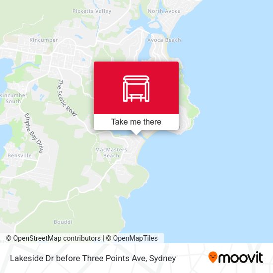 Lakeside Dr before Three Points Ave map