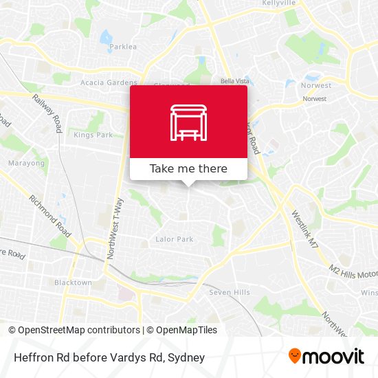 Heffron Rd before Vardys Rd map