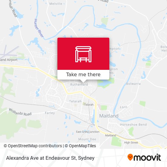 Alexandra Ave at Endeavour St map