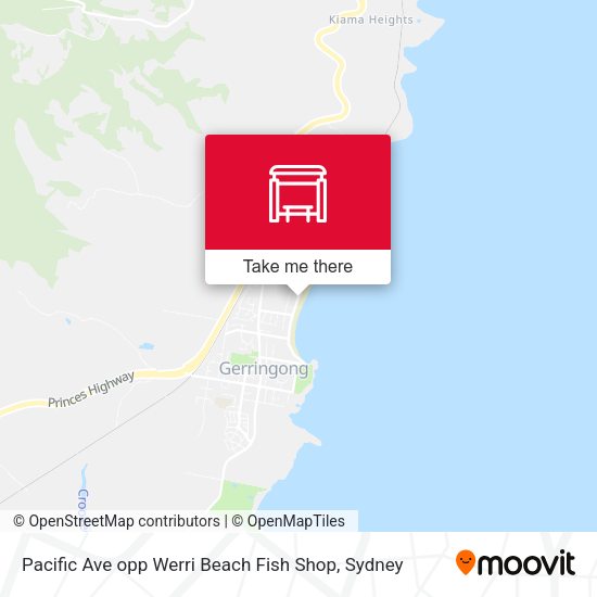 Pacific Ave opp Werri Beach Fish Shop map