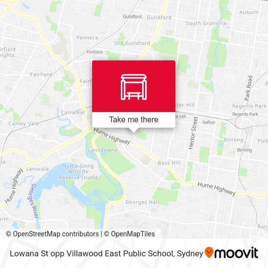 Lowana St opp Villawood East Public School map