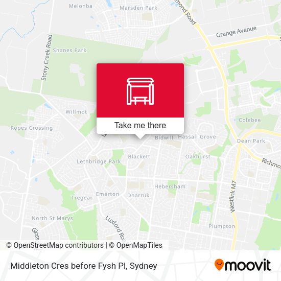Middleton Cres before Fysh Pl map