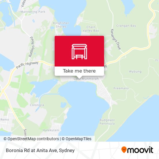 Boronia Rd at Anita Ave map
