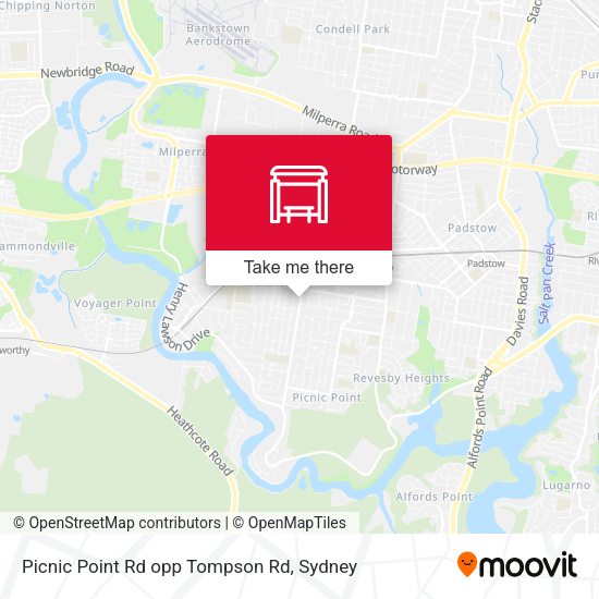 Picnic Point Rd opp Tompson Rd map