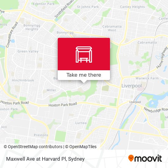 Mapa Maxwell Ave at Harvard Pl