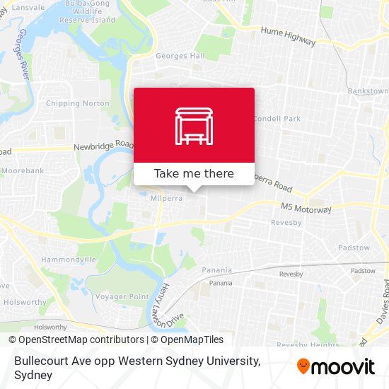 Bullecourt Ave opp Western Sydney University map