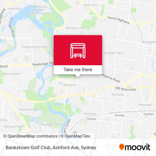 Bankstown Golf Club, Ashford Ave map