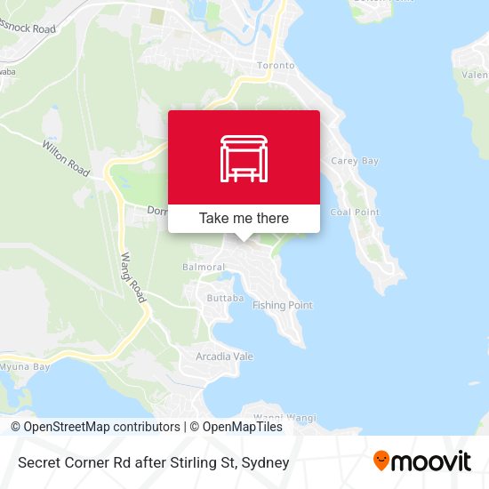 Secret Corner Rd after Stirling St map