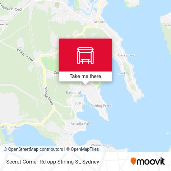 Secret Corner Rd opp Stirling St map