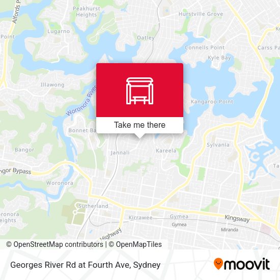 Georges River Rd at Fourth Ave map