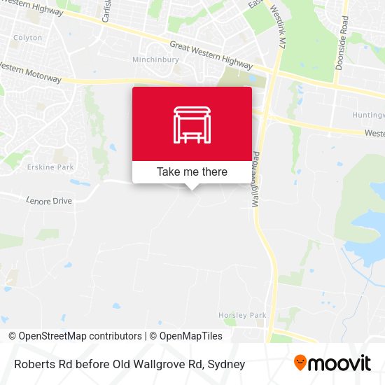 Roberts Rd before Old Wallgrove Rd map