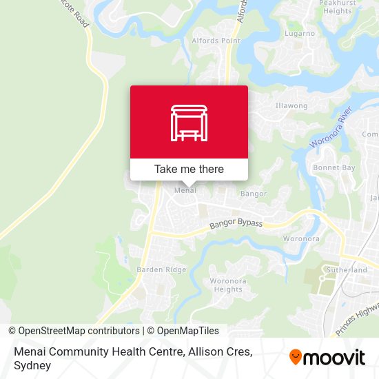 Menai Community Health Centre, Allison Cres map