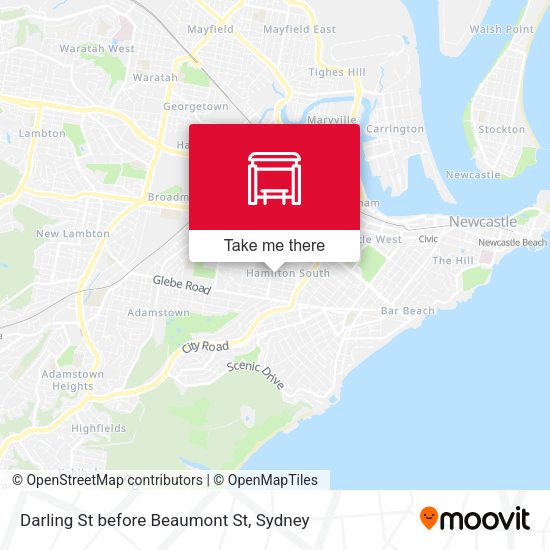 Darling St before Beaumont St map