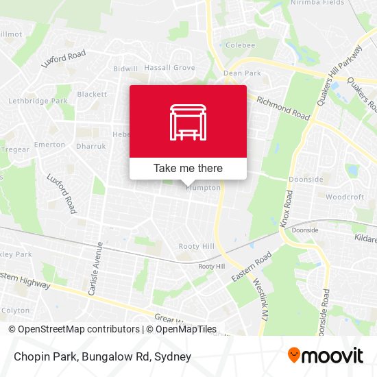 Chopin Park, Bungalow Rd map