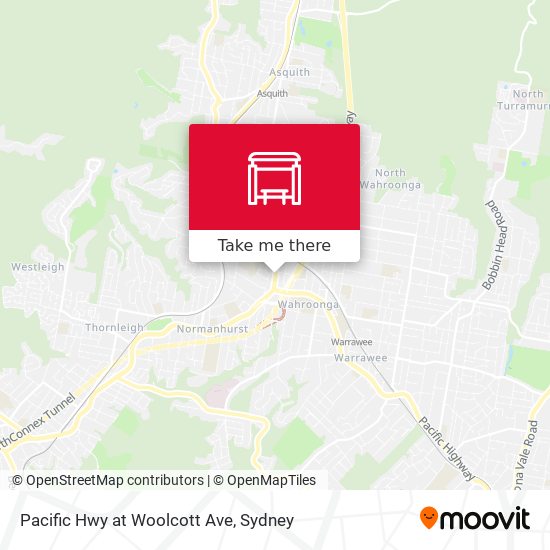 Pacific Hwy at Woolcott Ave map