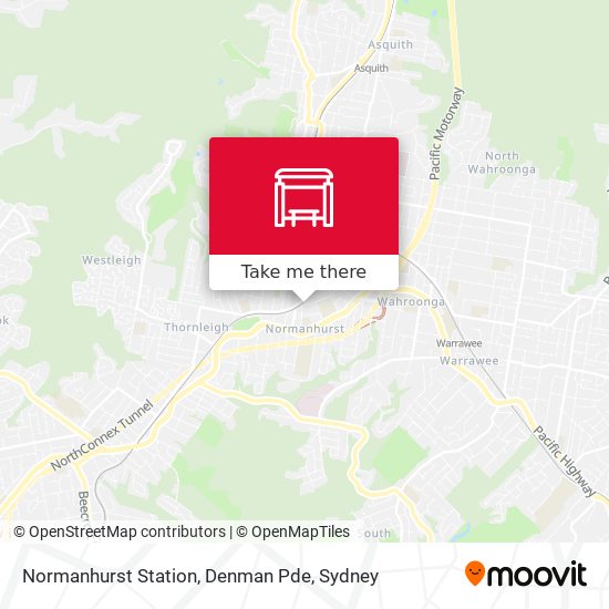 Mapa Normanhurst Station, Denman Pde