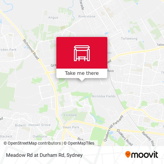 Meadow Rd at Durham Rd map