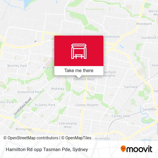 Hamilton Rd opp Tasman Pde map